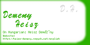 demeny heisz business card